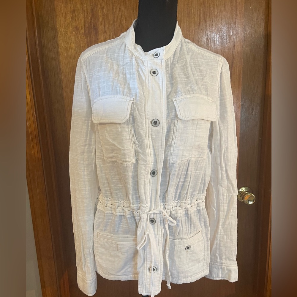 Anthropologie Hei Hei Womens Blazer Jacket Ivory Military